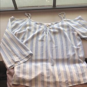 Striped Off-Shoulder Women's Top
